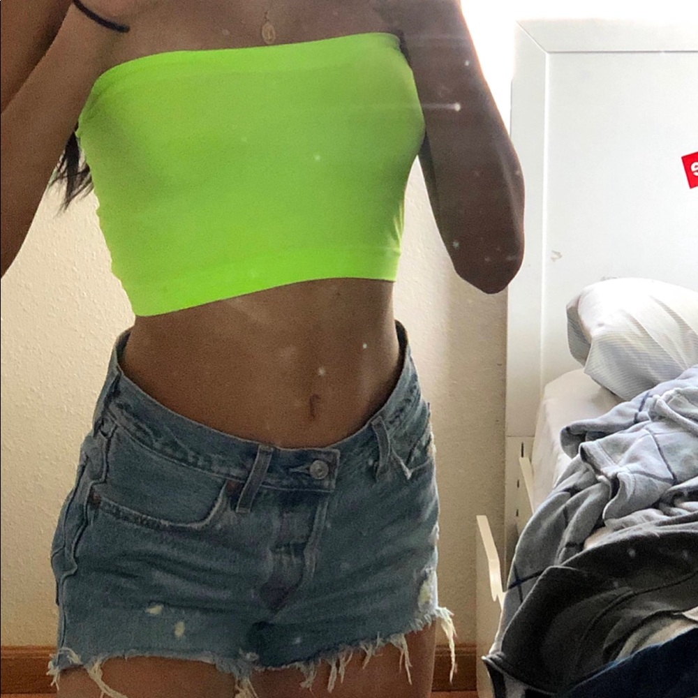 Neon Green tube top
